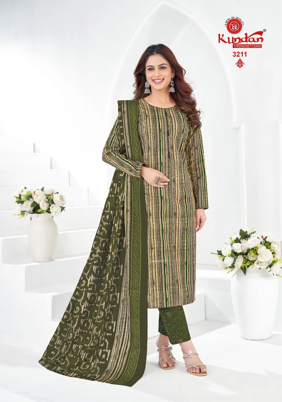 k4u Vol 32 By Kundan Pure Cotton Wholesale Kurti With Bottom Dupatta In India
